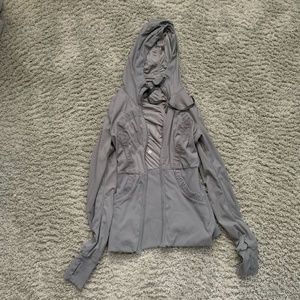 GREY LULU LEMON ZIP UP JACKET